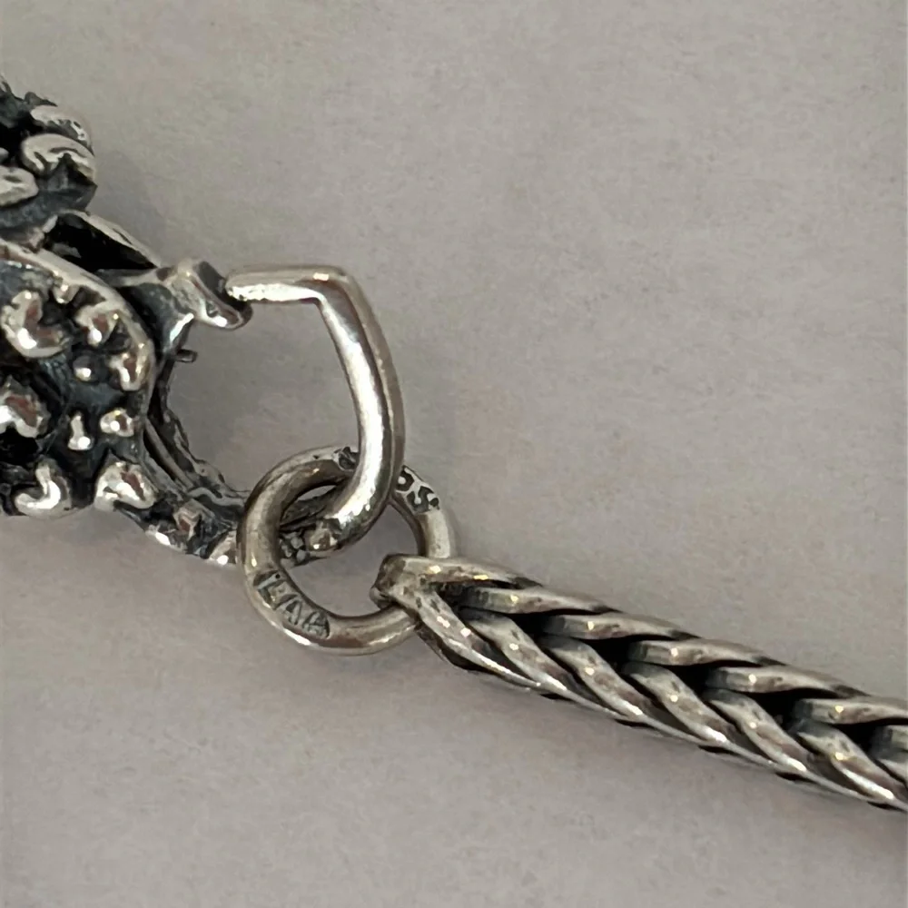 TROLLBEADS sterling silver bracelet with catching hearts lace lock clasp - Picture 14 of 17